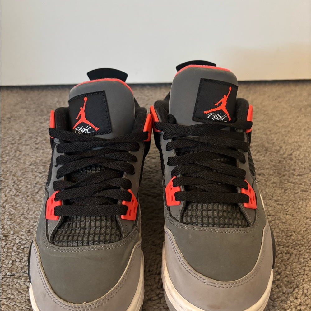 Air Jordan Gray and Red Sneakers